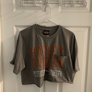 Harley Davidson Cropped Graphic T-Shirt